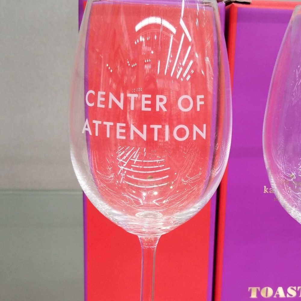 NWT Kate Spade Etched Crystal Wine Glasses(Set 4) - Picture 2 of 8